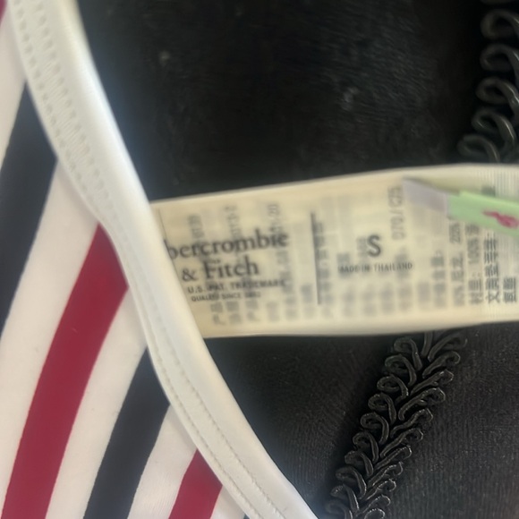 Abercrombie& Fitch- Dark red, white, blue striped bikini - Picture 7 of 8